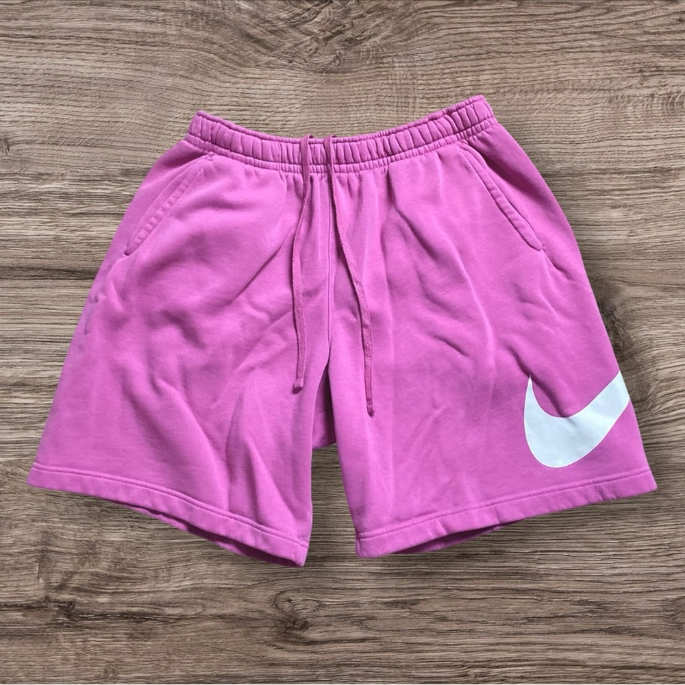 Pink Nike Sweat Shorts with Graphic